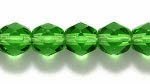 Christmas DK Green Fire Polish Glass Beads 25