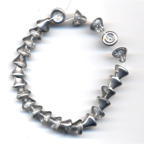 Silver Bells Glass Holiday Beads Great for Angel Skirts