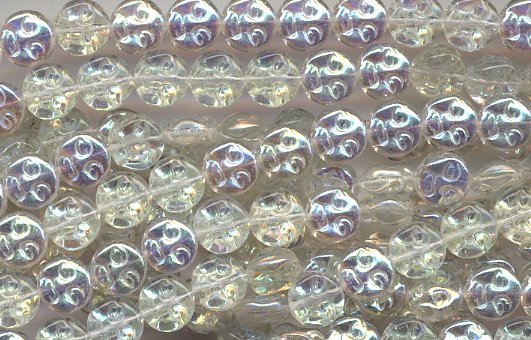 Crystal AB Man On The Full Moon Face Glass Beads