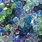 4mm 5301 Bicone Swarovski Crystal Jeweltone Mix Blue Green Amethyst Purple