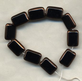 Jet Black Rectangle Table Window Vintage Style Beads
