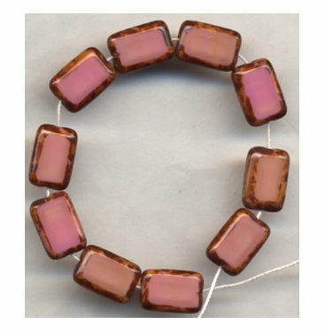 Rose Pink Rectangle Table Window Vintage Style Beads