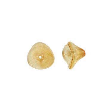 Gold Jonquil Celsian 3 Petal Glass Flower Beads Autumn