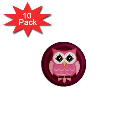 Pink Owl Design Magnets 10 pack of 1 inch button magnets decoration 27280598