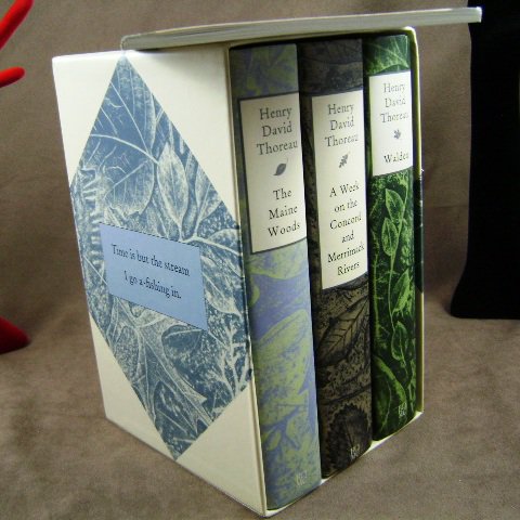 BOMC Set of Thoreau - Walden; The Maine Woods; A Week on the Concord and Merrimack Rivers