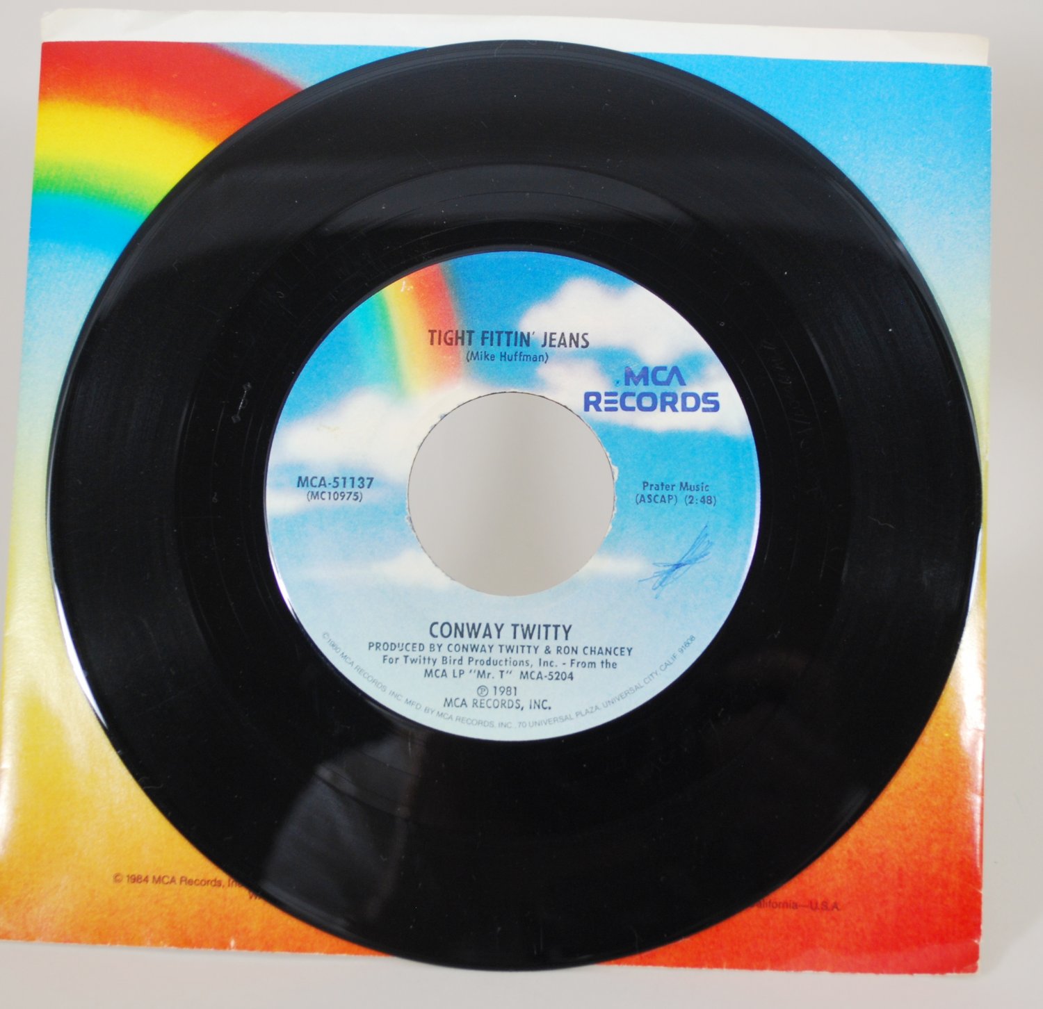 Conway Twitty - Tight Fittin' Jeans Vinyl Record 45 rpm
