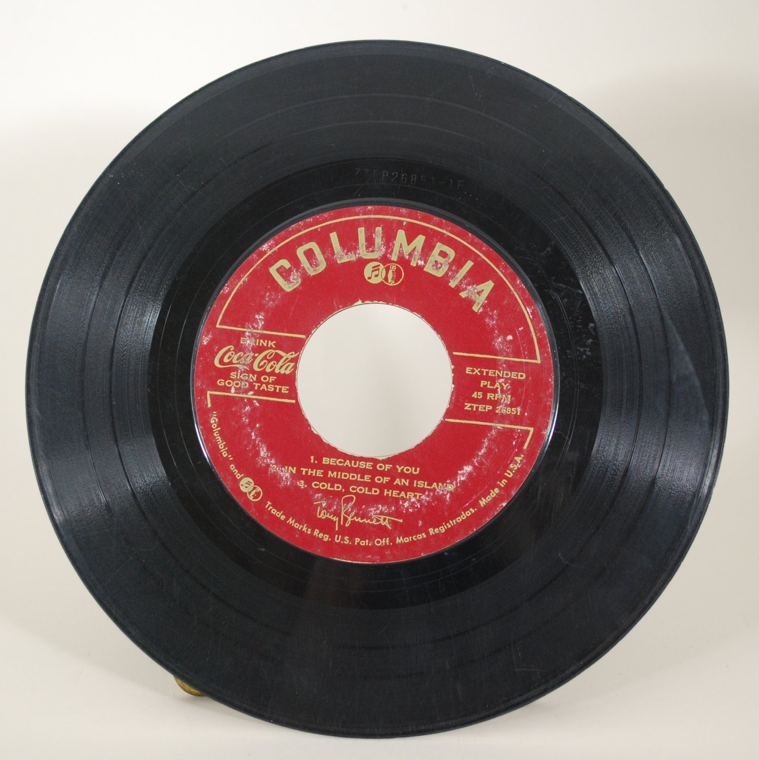 Tony Bennett - Autograph Edition of Hits Marketed by Coca Cola Vinyl Record