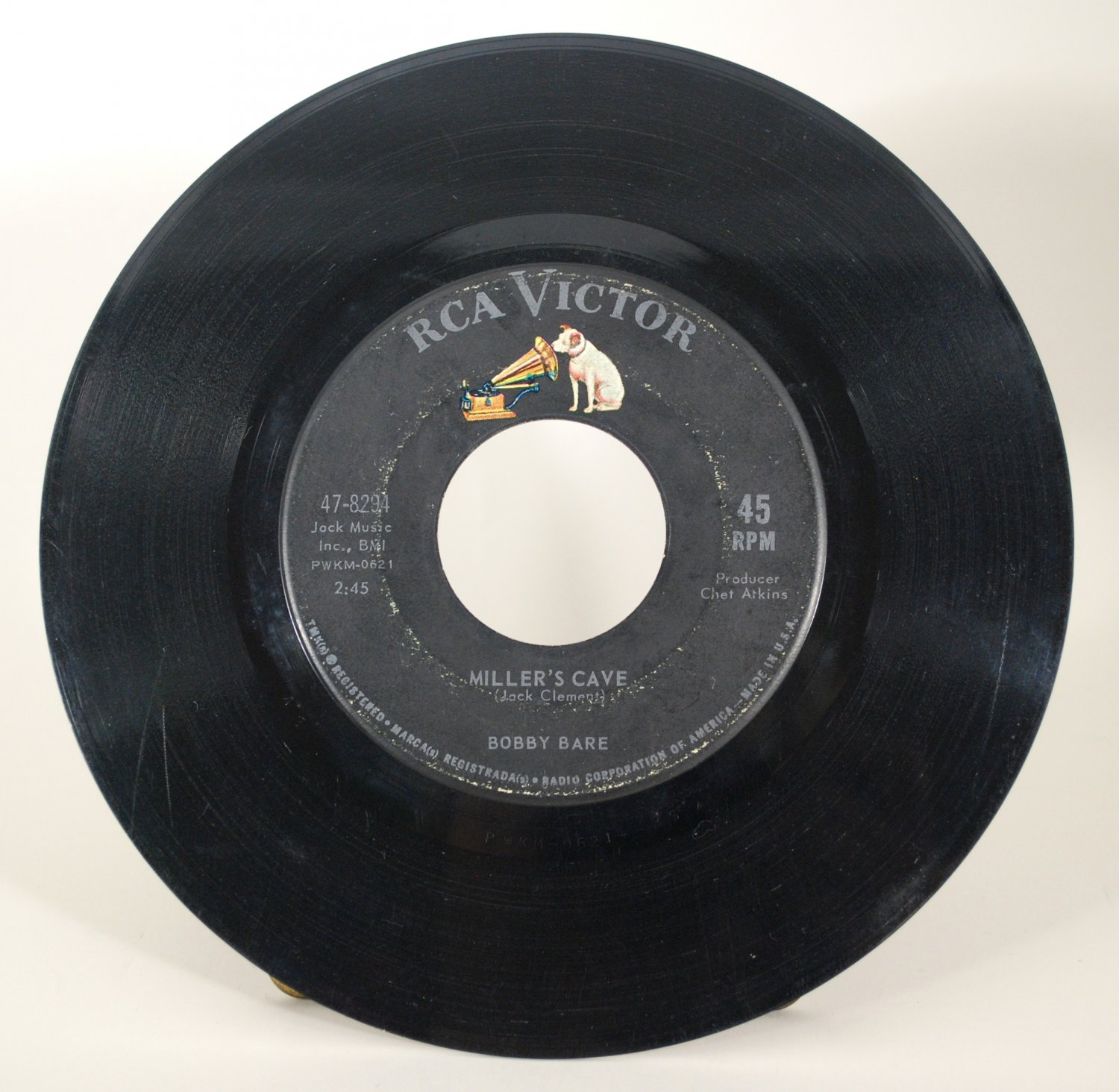 Bobby Bare - Miller's Cave Vinyl 45 Record