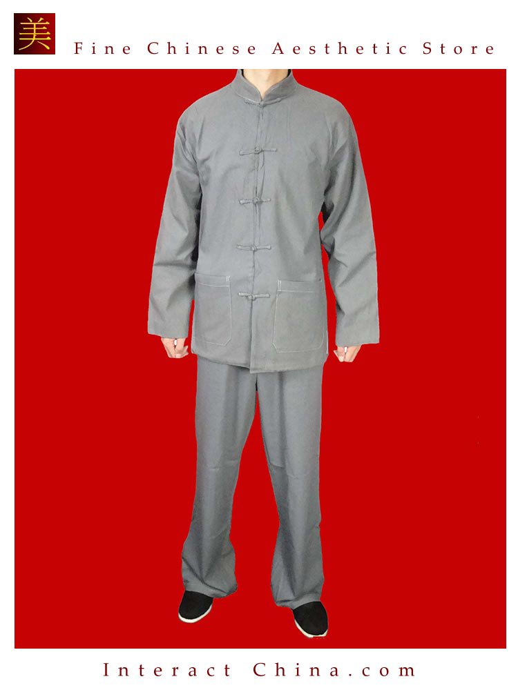 Premium Linen Grey Kung Fu Martial Arts Taichi Uniform Suit XS-XL or Tailor Custom Made