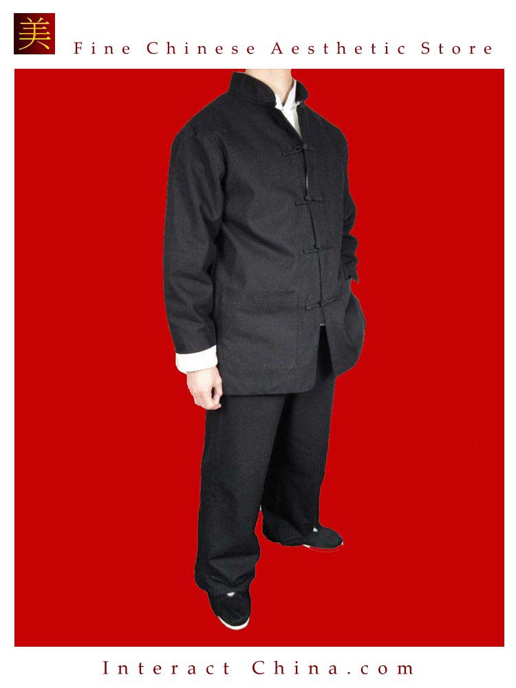 Fine Linen Black Kung Fu Martial Arts Tai Chi Uniform Suit XS-XL or Tailor Custom Made