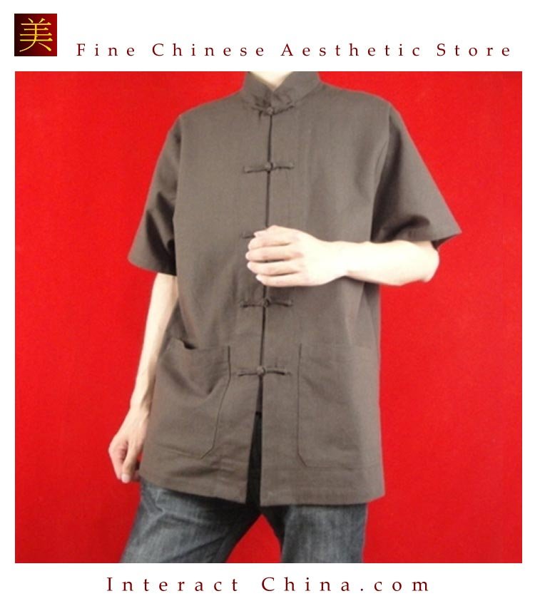 Premium Linen Brown Kung Fu Martial Arts Tai Chi Shirt Clothing XS-XL or Tailor Made