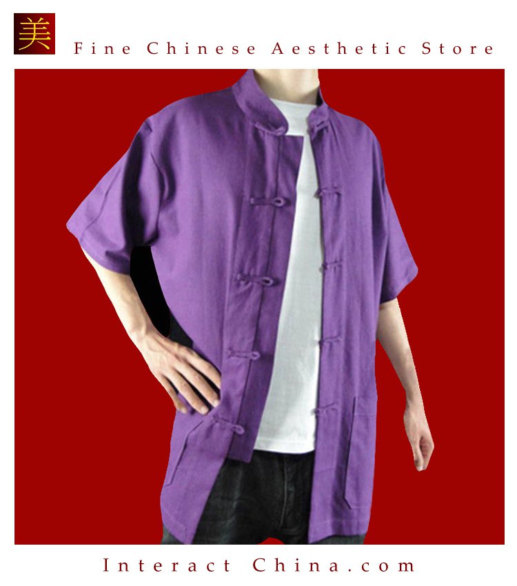 100% Cotton Purple Kung Fu Martial Arts Tai Chi Shirt Clothing XS-XL or Tailor Custom Made