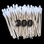 Wooden Single End Premium QTips - Qty 300 made in USA - Q-Tips - Free Shipping