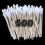 Wooden Single End Premium QTips - Qty 500 made in USA - Q-Tips - Free Shipping