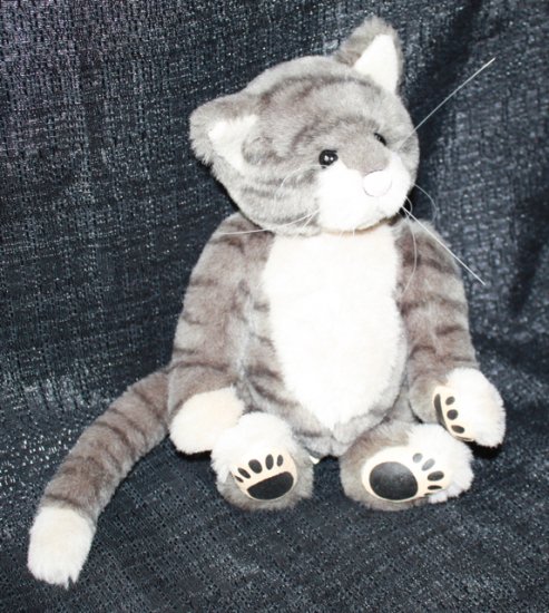 LINDA FULMER GALLERY TEDDY BEARS KITTY CAT #1605 GRAY