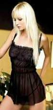 Ruched Mesh Open Back Mini Dress with Matching G-String