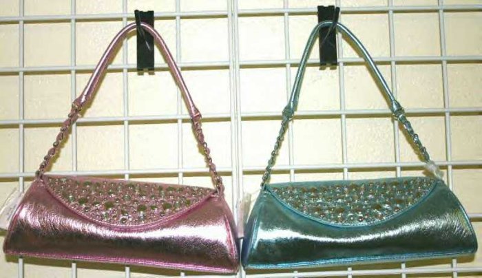 Handbags with Front Studs and Rhinestones Design