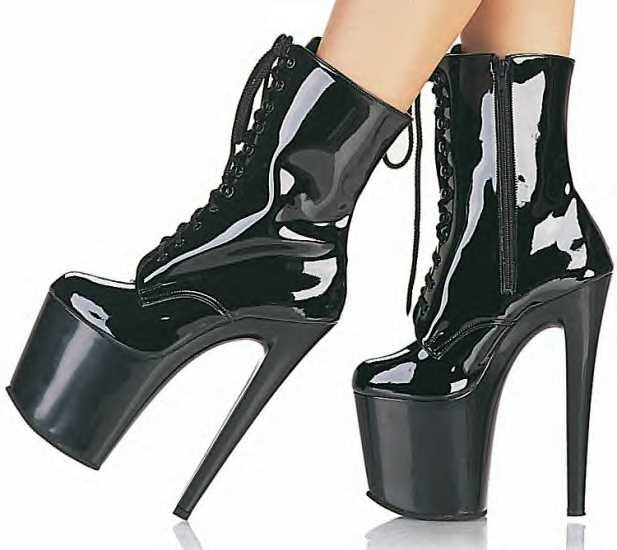 Uptown Women's Platform Ankle Boots with Lace Up Front and Spike Heels