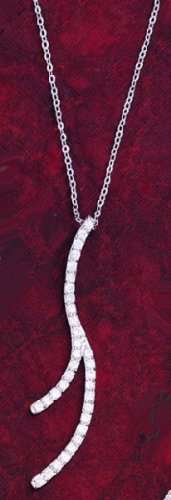 CZ Drop Design Gold Plated Necklace