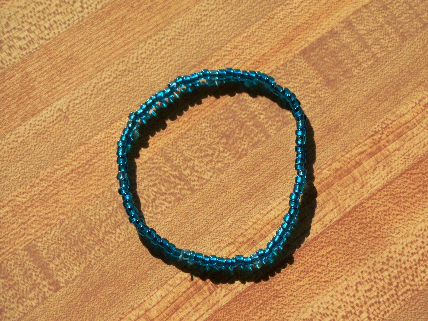 Blue Seed Bead Anklet
