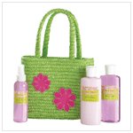 HIP GREEN TOTE BAG BATH SET-AVAILABLE NOW