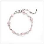 PINK BEAD AND PEARL BRACELET-AVAILABLE NOW-#37709