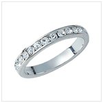 CUBIC ZIRCONIA AND SILVER ETERNITY RING-AVAILABLE NOW-#30054