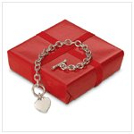 HEART PENDANT LINK BRACELET-AVAILABLE NOW-#31493