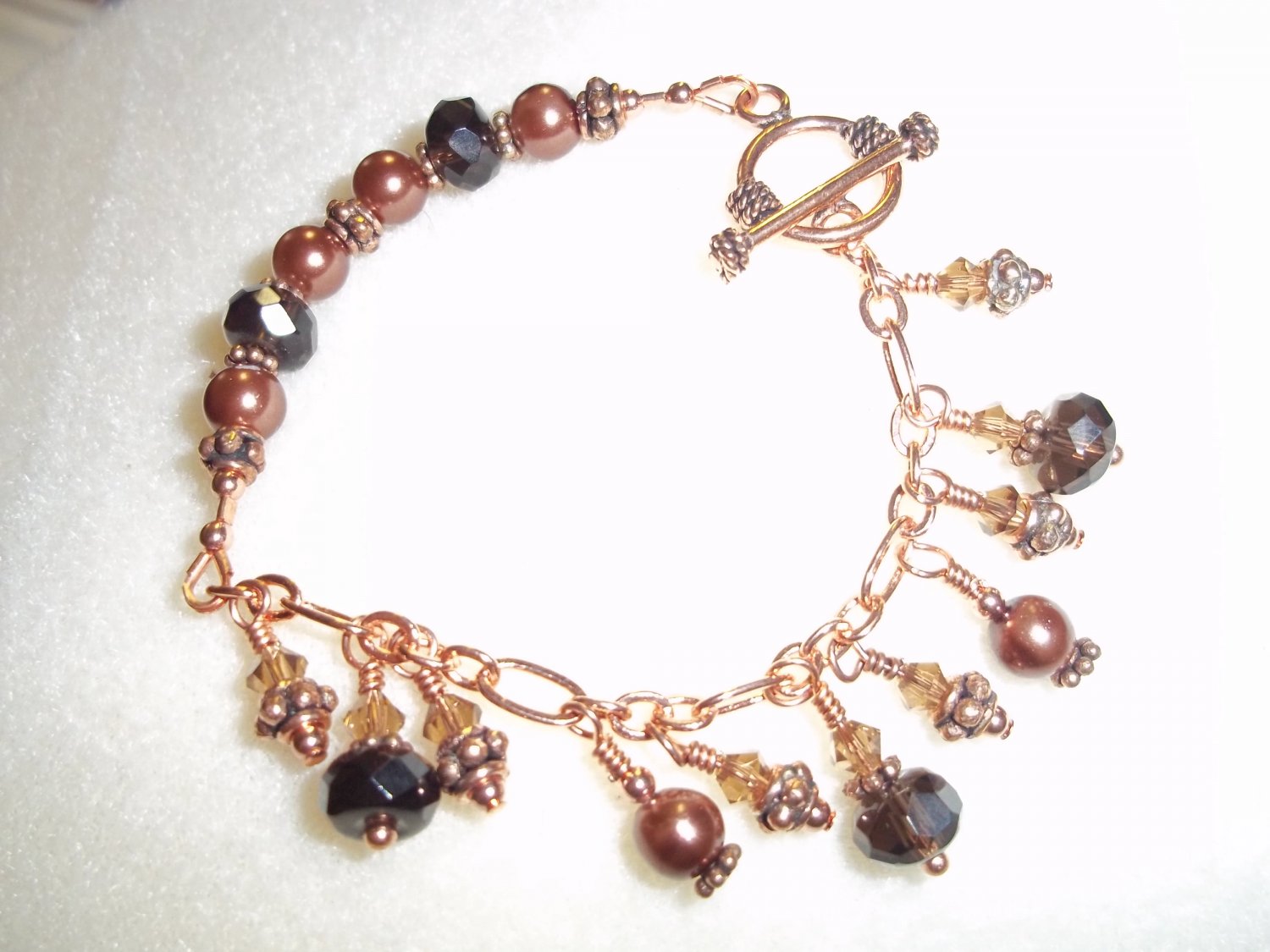 Handmade Copper Bracelet with Charms