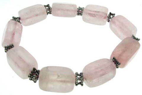 Pink Quartz Semi Precious Stone Bracelet