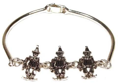 Clown Silver Cast Bracelet
