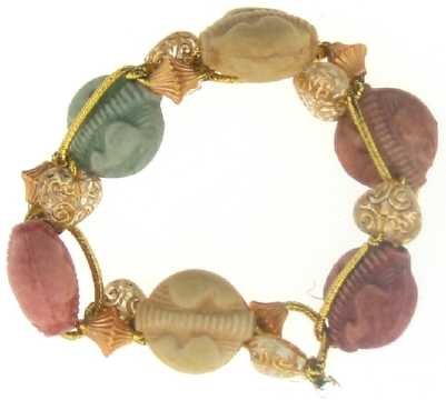 Multi-color acrylic bead bracelet