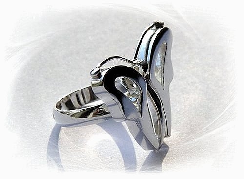 Artisian Handcrafted Designer Sterling Silver Butterfly Ring