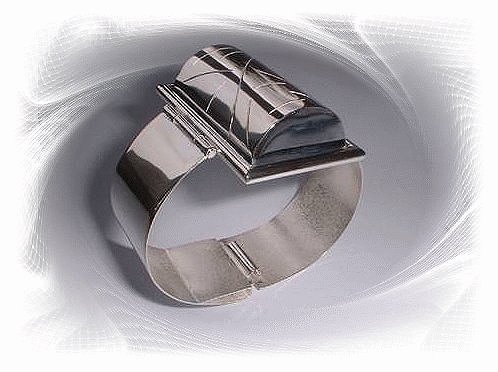 Artisian Handcrafted Designer Sterling Silver Designer Cuff Bracelet Bangle