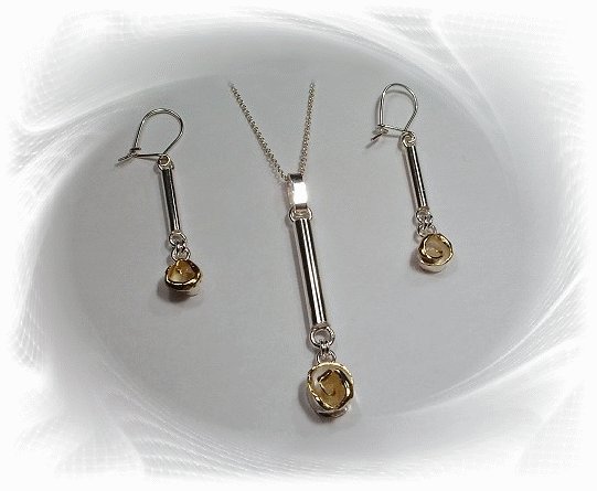 Artisian Handcrafted Designer Sterling Silver Dangle Earrings with Roses