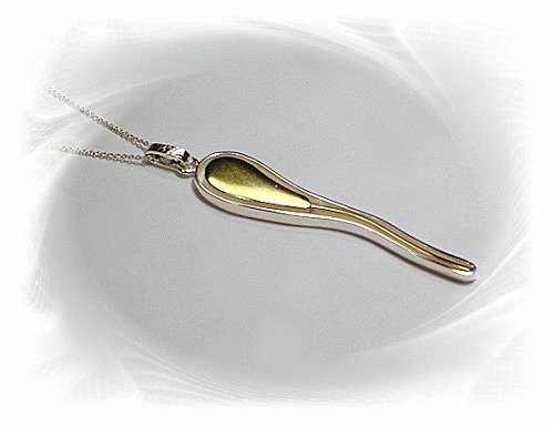 10 Sterling Silver Stick Pendant With Gold Deco, Wholesale