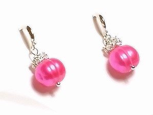 Artisian Handcrafted Designer Pink Freshwater Pearl Earrings