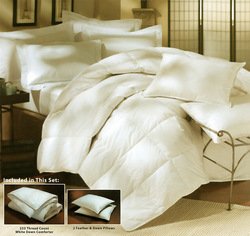 3 pc Natural Down White Full/Queen Down Set - FREE SHIPPING