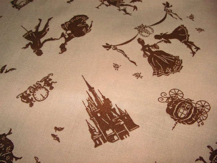 Cinderella on Brown - Fabric Fat Quarter