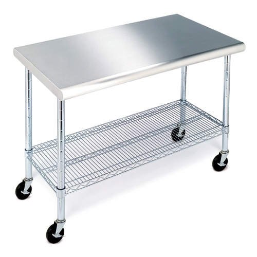 Seville Commercial Work Table with Stainless Steel Top (49")
