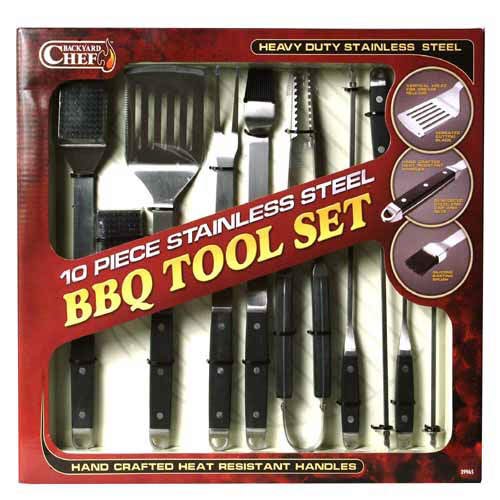 Backyard Chef 10pc BBQ / Grill Tool Set