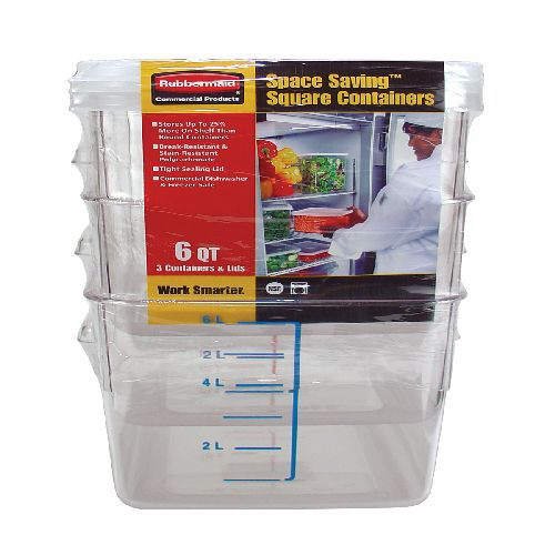 Rubbermaid� Space Saving� 6qt. Containers (3 pack)