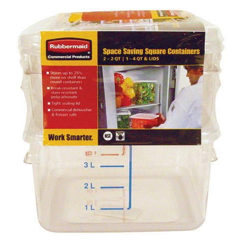 Rubbermaid� Square Containers Combo (3 pack)
