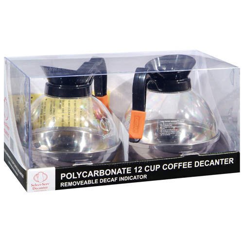 12 Cup Polycarbonate coffee Decanter - 64 oz. (2 pack)