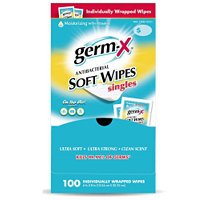 Germ-X Antibacterial Hand Sanitizing Wipes (100 pcs. Individually Wrapped )