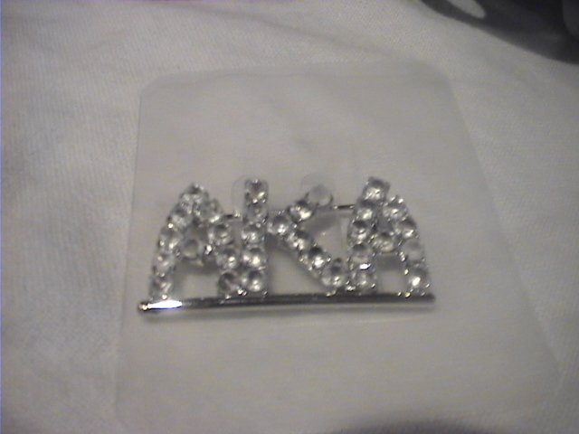 NEW AKA Alpha Kappa Alpha Silver Rhinestone Sorority Pin