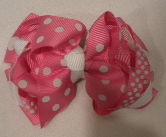 4 1/2" hot pink boutique bow