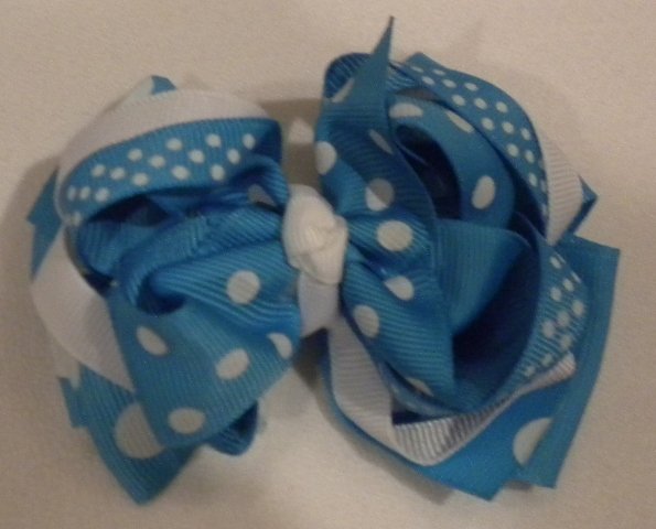 4 1/2" turquoise boutique bow