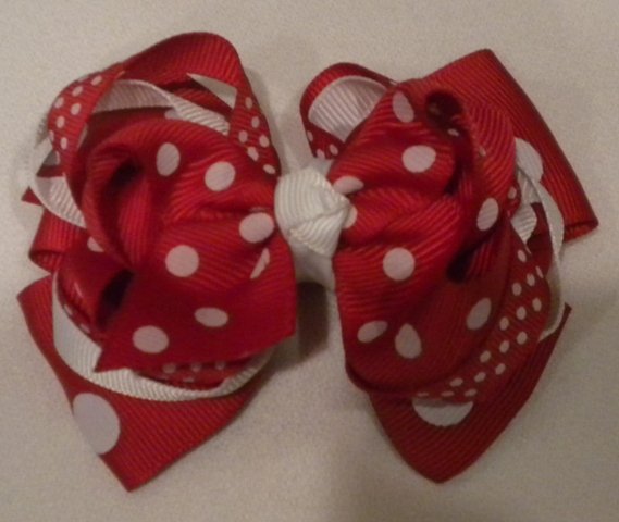 4 1/2" red boutique bow