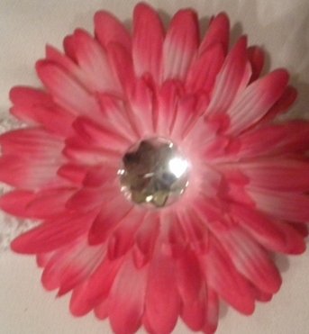 4" Hot Pink Daisy Hair Clip